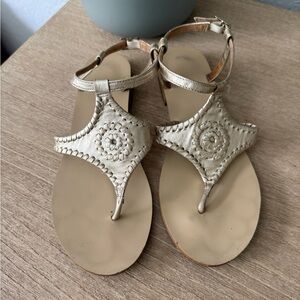 Jack Rogers Gold Sandals
